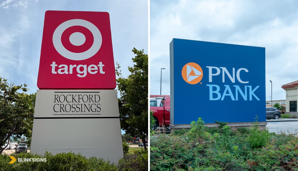 Monument Signs for Target and PNC Bank
