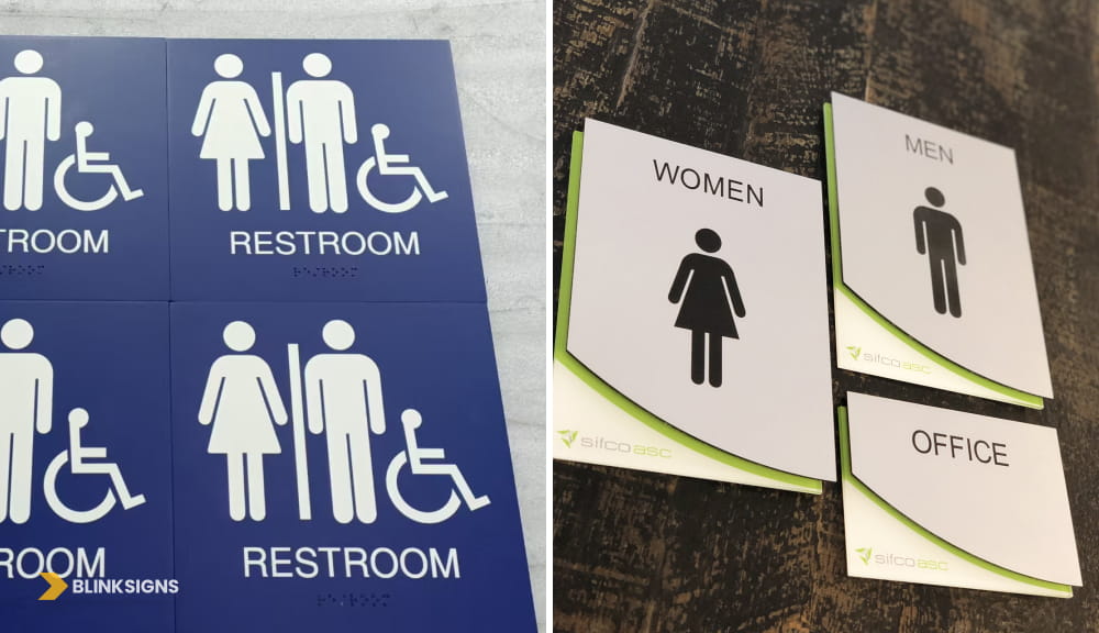 Standard vs custom ADA signs