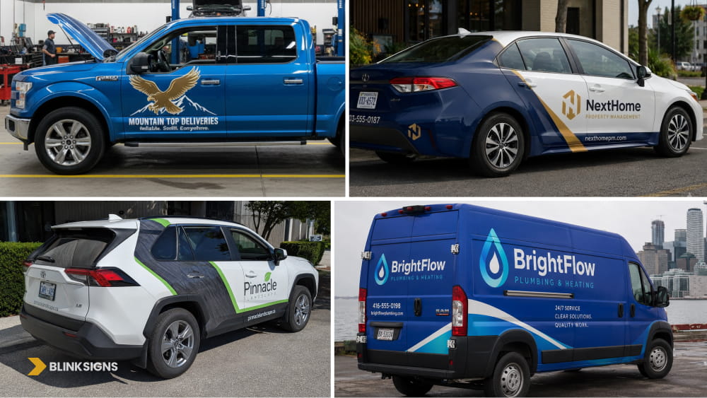 decals, spot wrap, partial wrap and full vehicle wrap