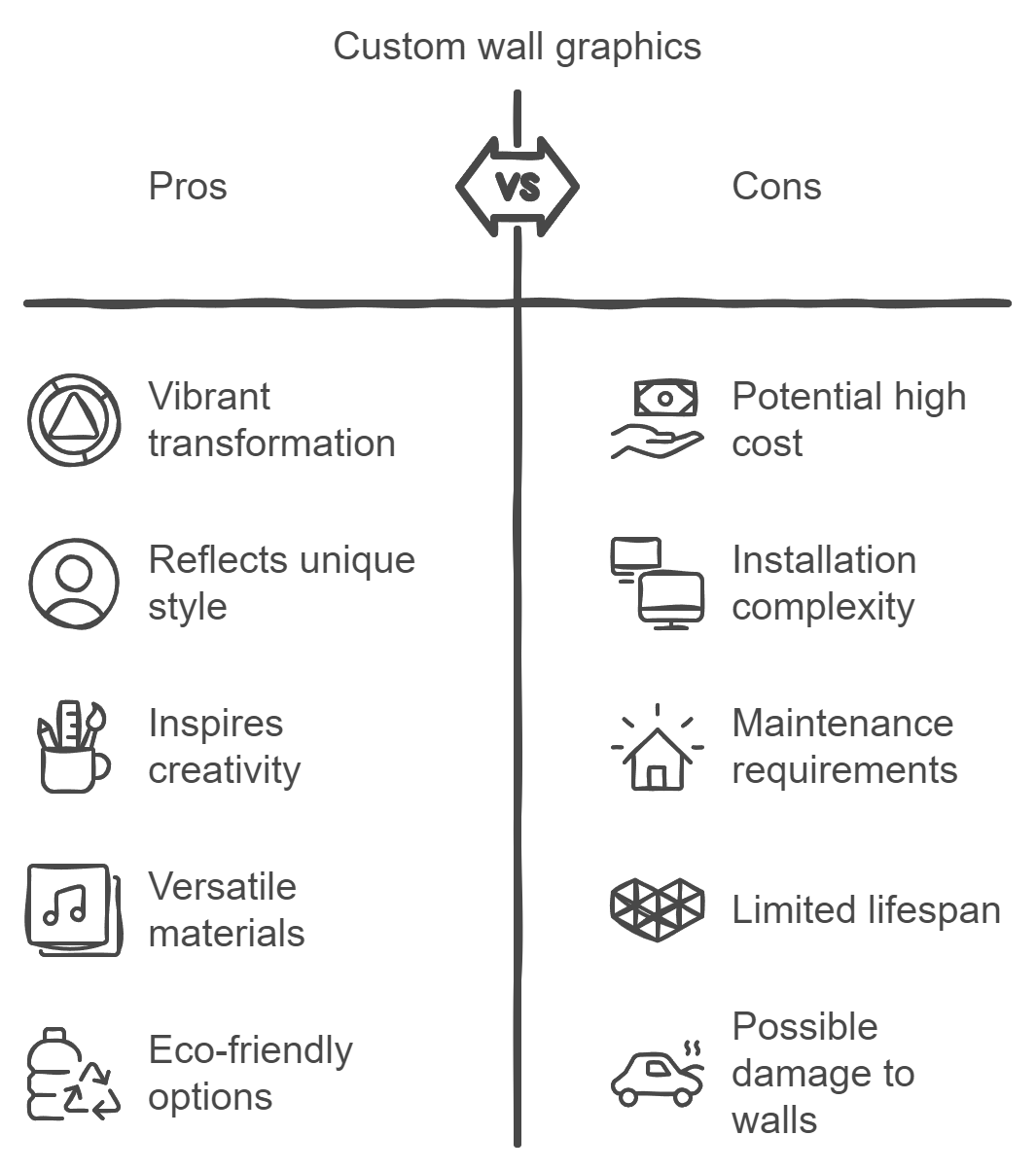 Custom Wall graphics pros and cons