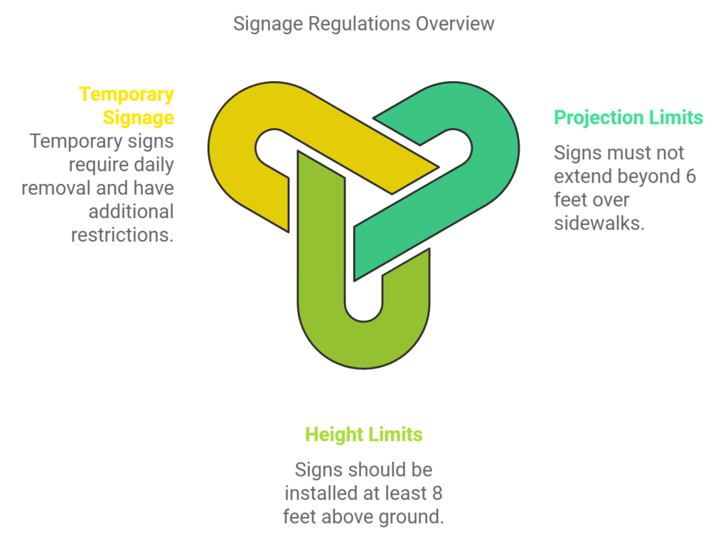 Signage regulations overview chart