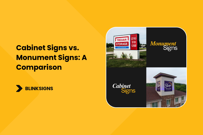 Cabinet Signs vs Monument Signs_ A Comparison