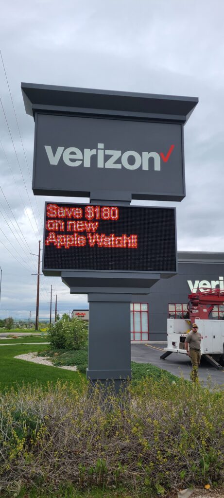 EMC signage for Verizon