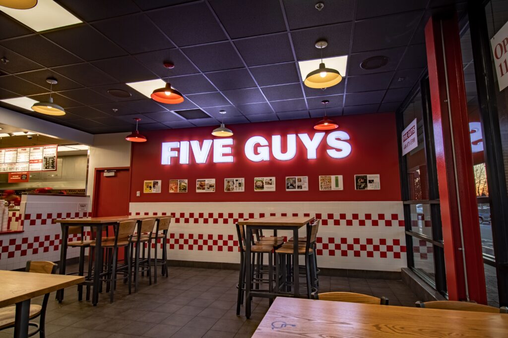 Five Guys Interior Signage