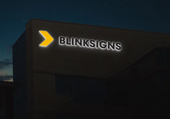 Fabricated Metal Lit Signs features