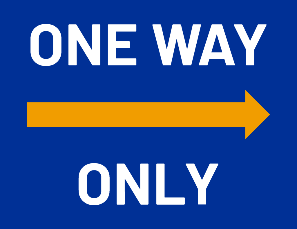 One way Right Arrow - AP - 8.5x11