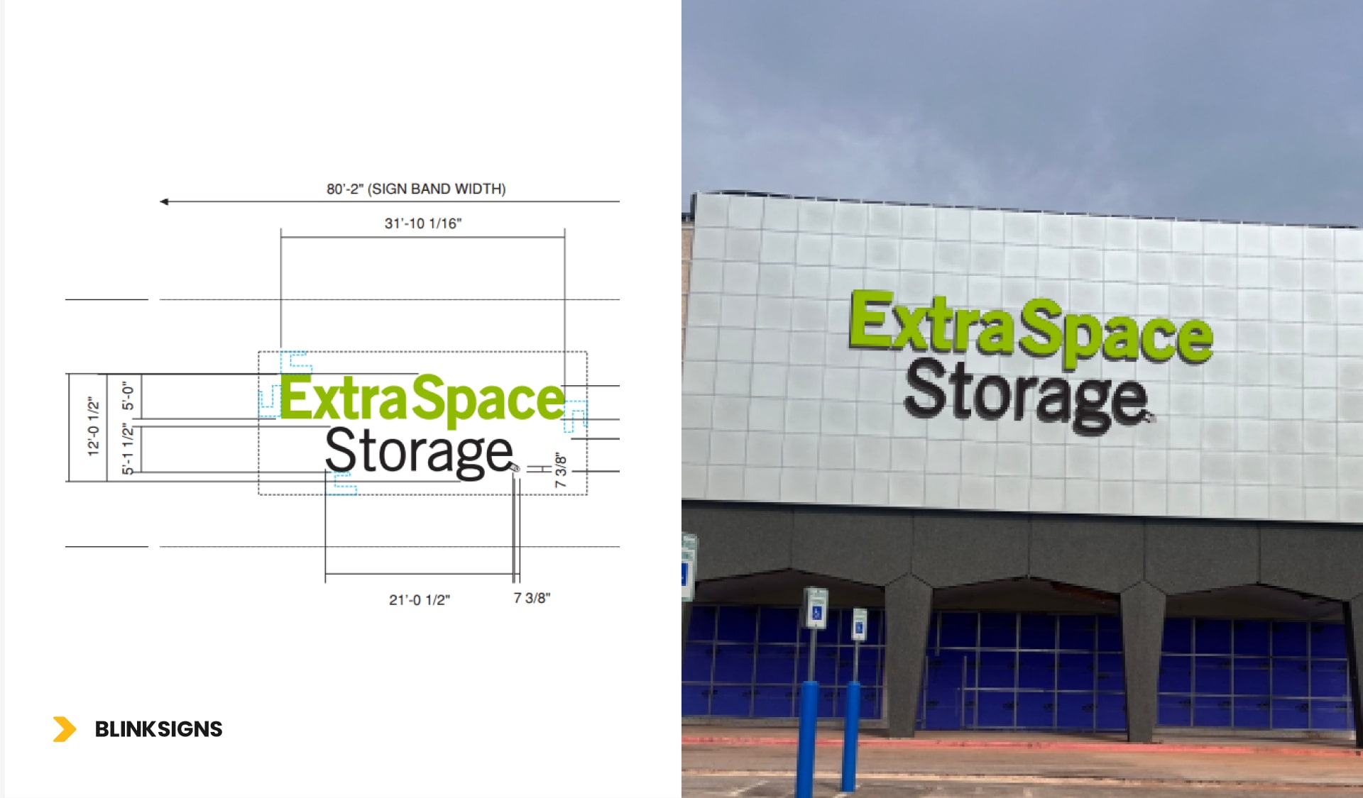 Extra Space Storage_Front-Lit LED Channel Letters by BlinkSigns