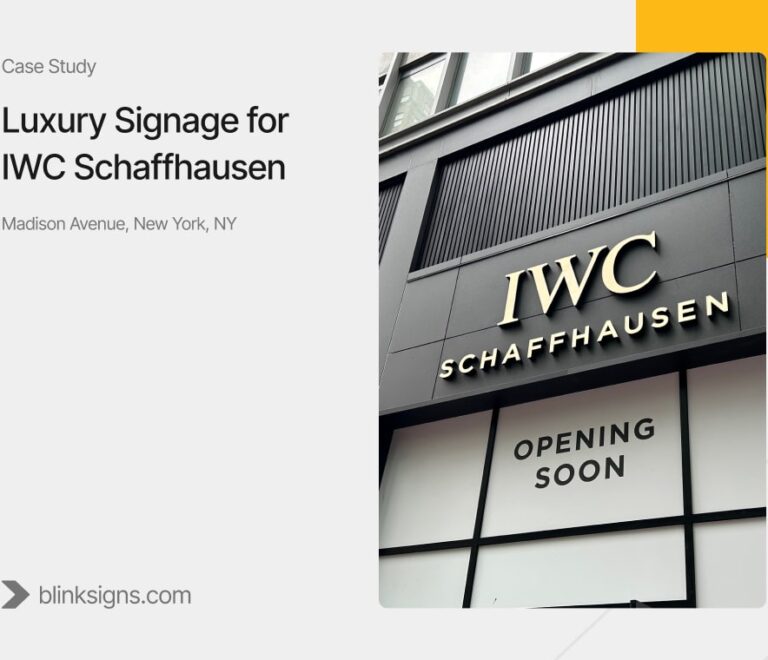 Featured Image: Luxury Signage for IWC Schaffhausen by BlinkSIgns