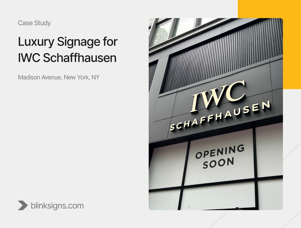 Featured Image: Luxury Signage for IWC Schaffhausen by BlinkSIgns