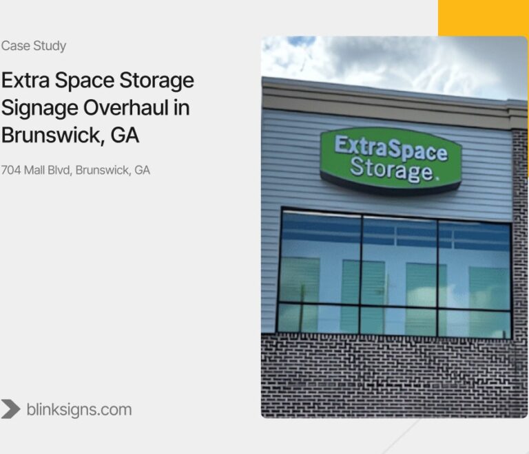 Extra Space Storage Signage Overhaul in Brunswick, GA