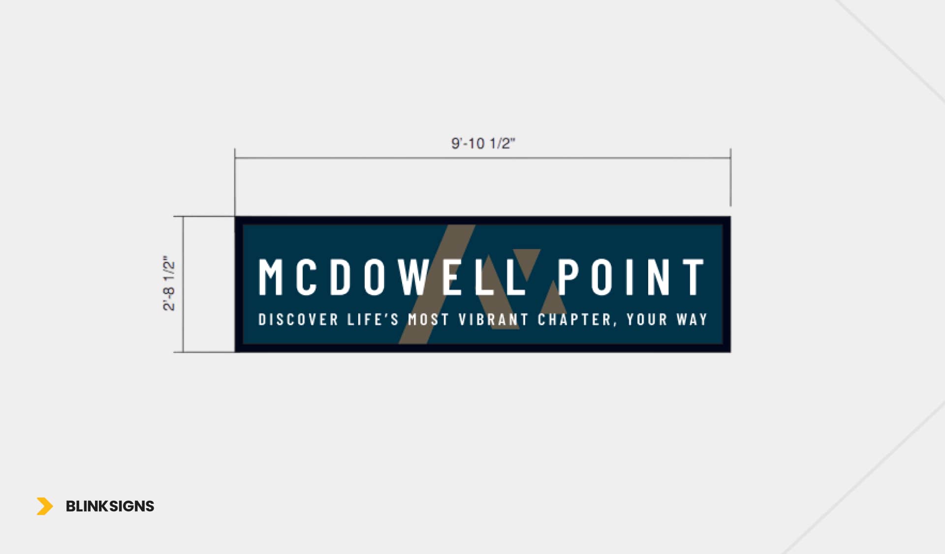 Custom Design and Fabrication for McDowell Point by BlinkSigns with TWG Construction