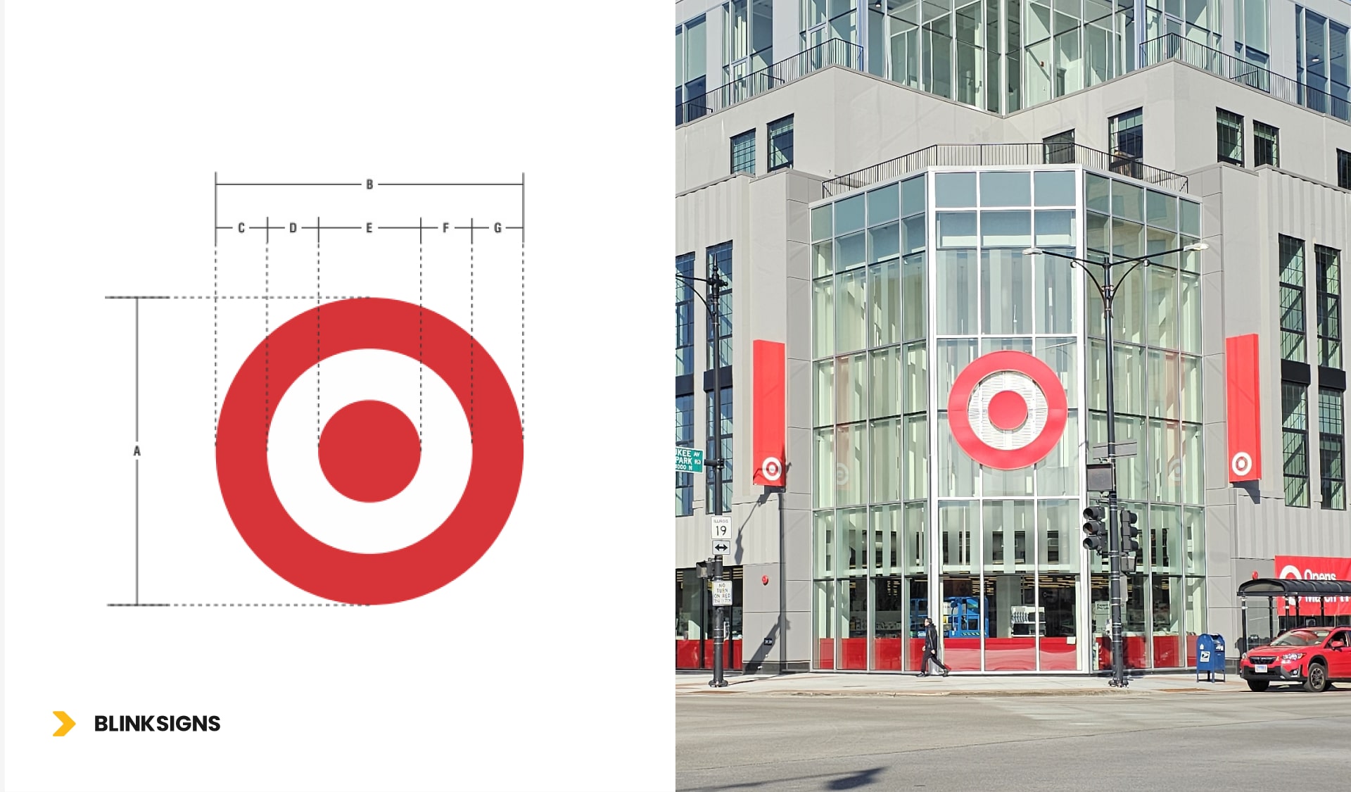 Target Corporation Bullseye Wall Signs by BlinkSigns