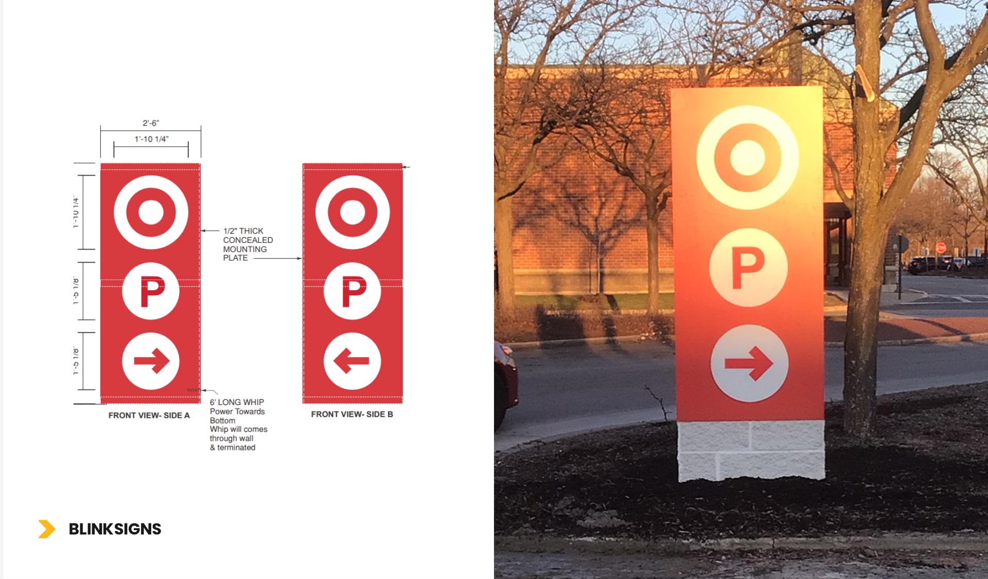 Target Corporation Directional Monument Signs by BlinkSigns