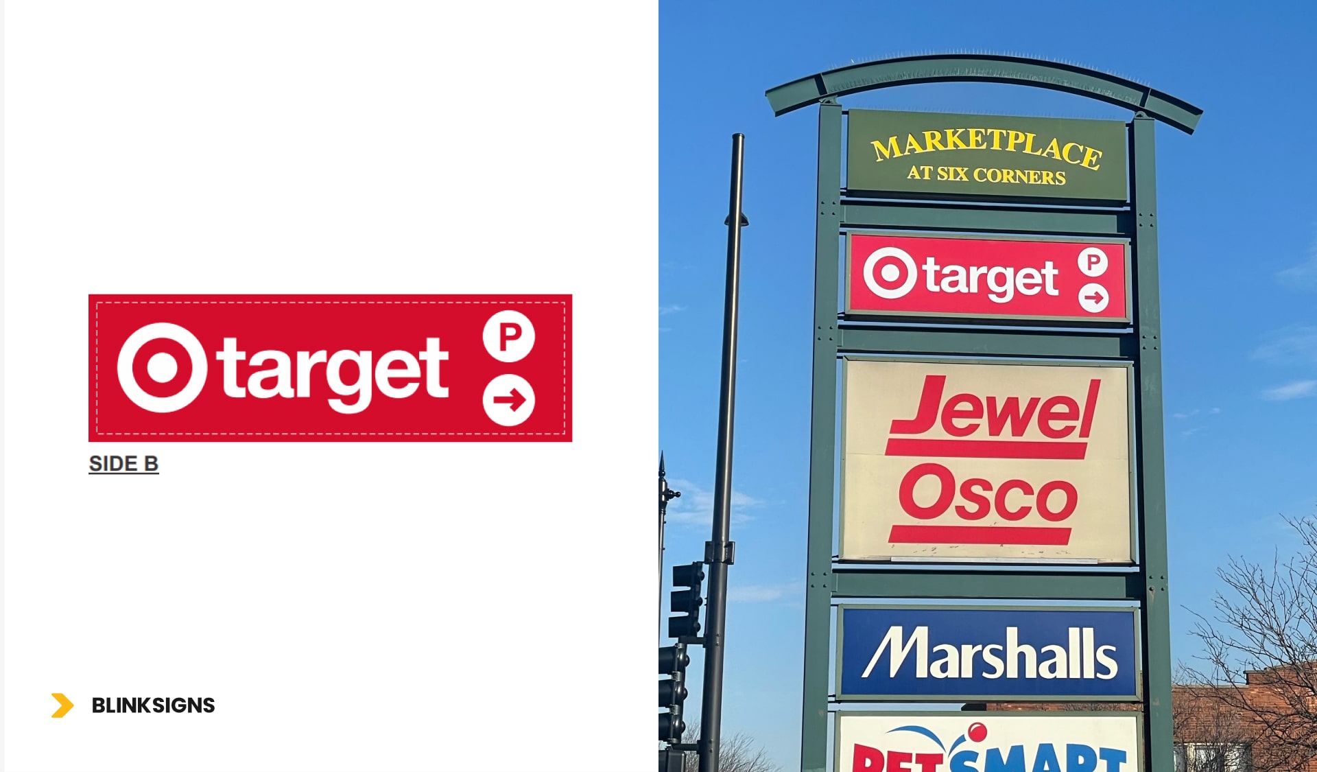 Target Corporation Parking Lot Pylon Sign by BlinkSigns