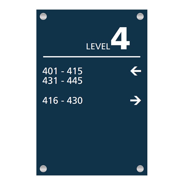 Directional level Four Signs