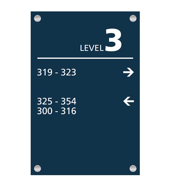 Directional level Three Signs