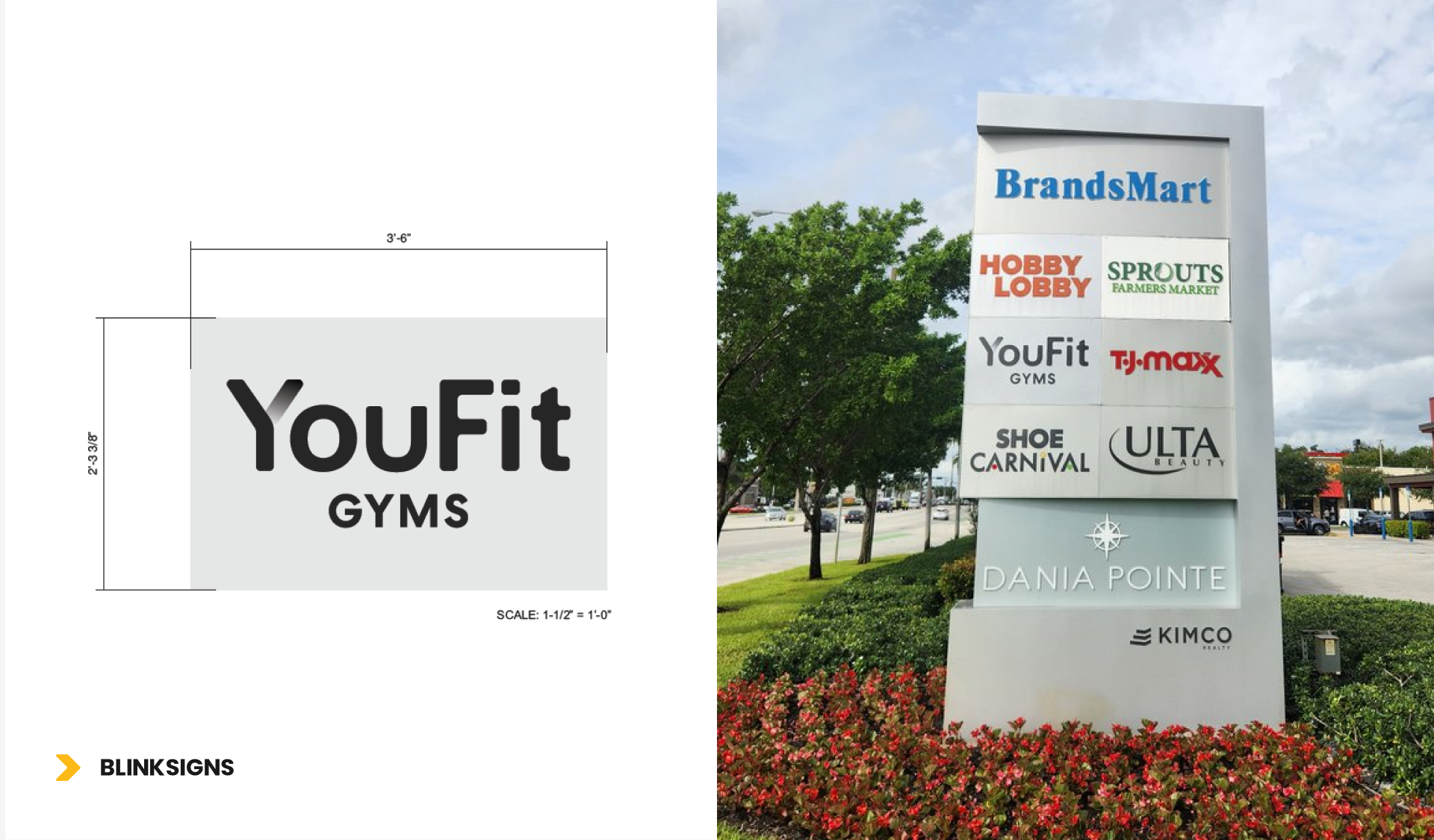 Rigid Aluminum Panel Replacement of Youfit gym sign