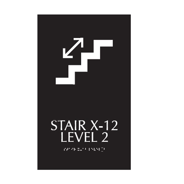 Staircase X-12 level 2 Signage