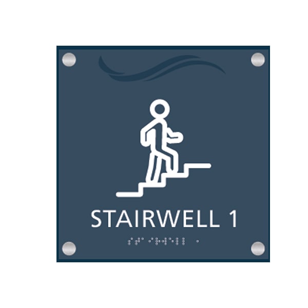 Stairwell Level 1 Signs