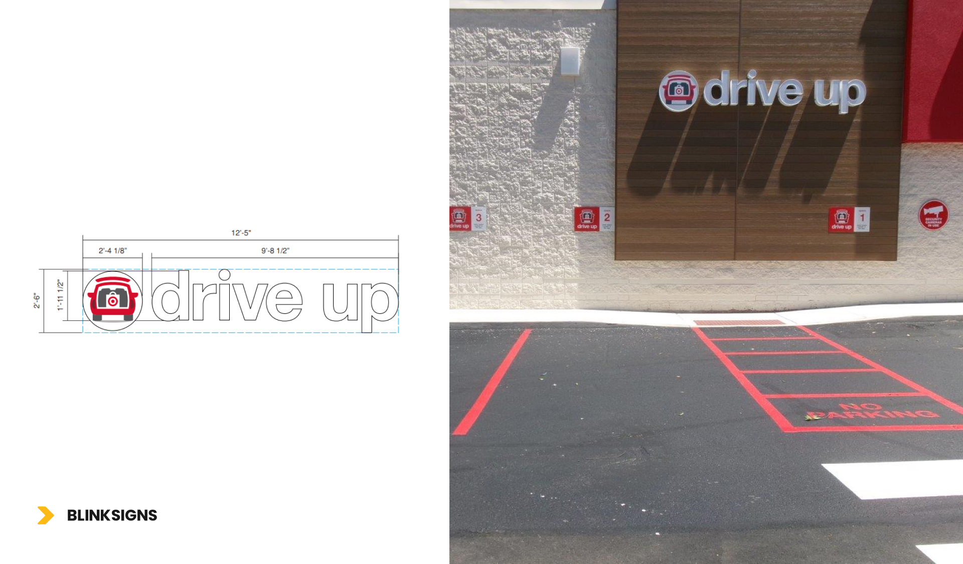 Drive up Front-Lit LED Channel Letters-Target by BlinkSigns