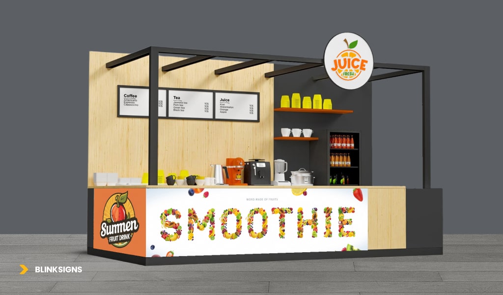 Point-of-Sale (POS) Signage for Smoothie stall