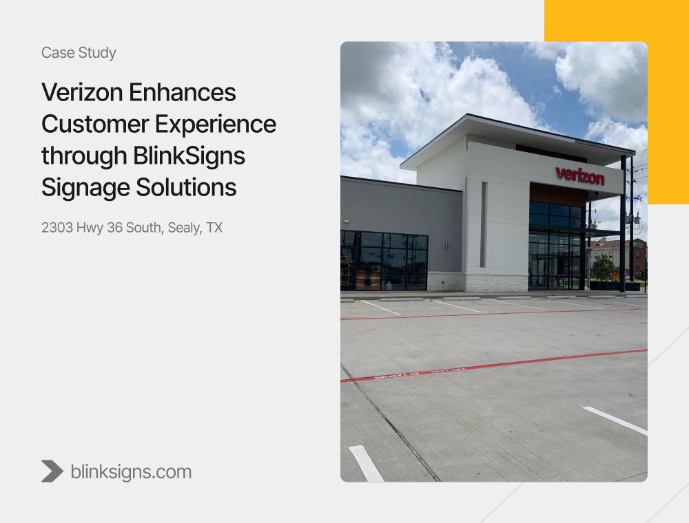Verizon Enhances Customer Experience through BlinkSigns Custom Signage Solutions