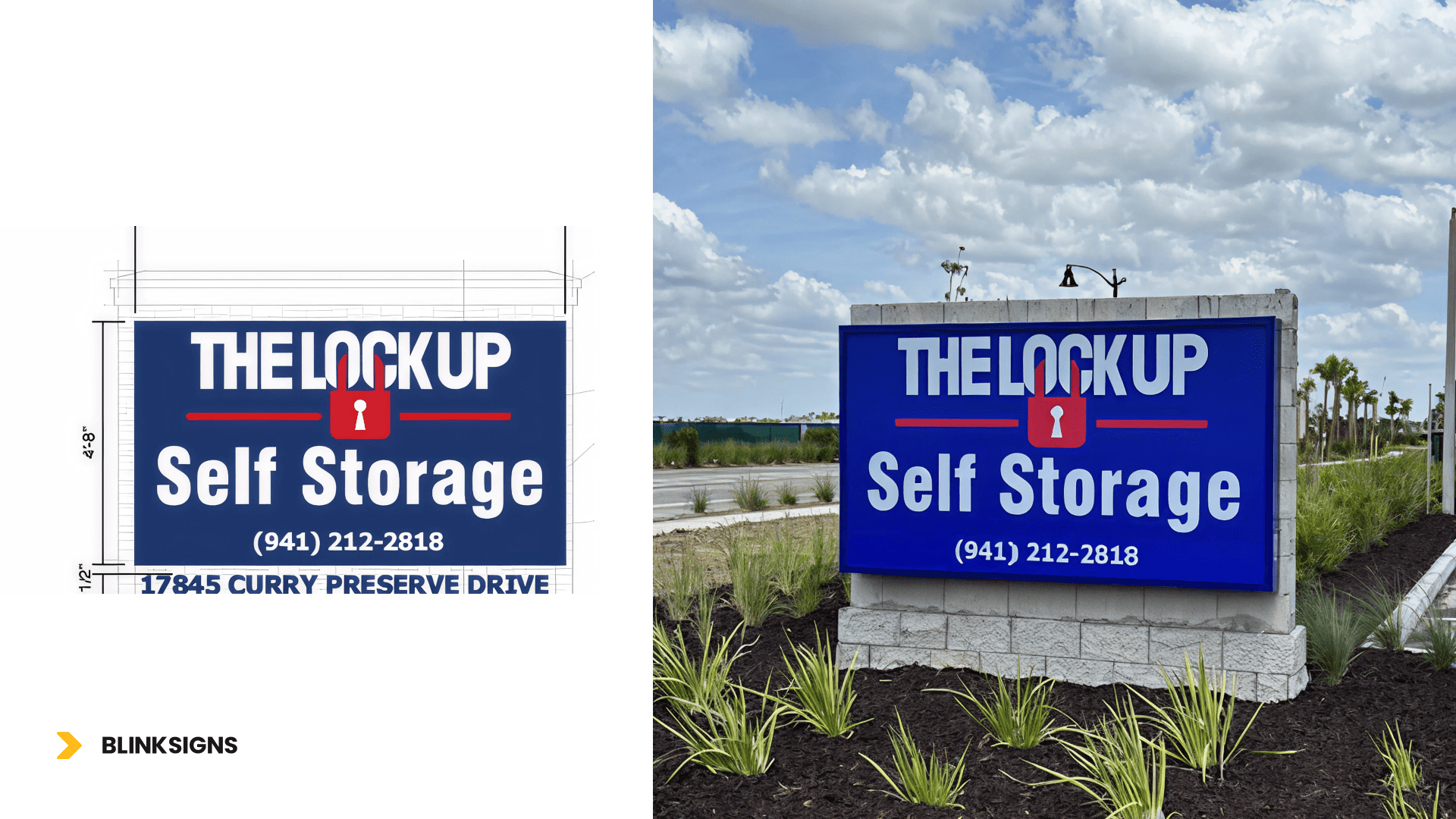 Monument Signs of the Lockup Self Storage