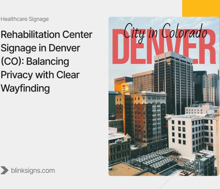 Rehabilitation Center Signage in Denver (CO): Balancing Privacy with Clear Wayfinding