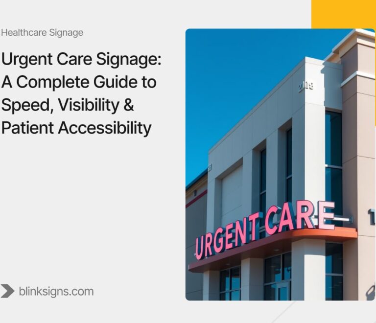 Urgent Care Signage: A Complete Guide to Speed, Visibility & Patient Accessibility