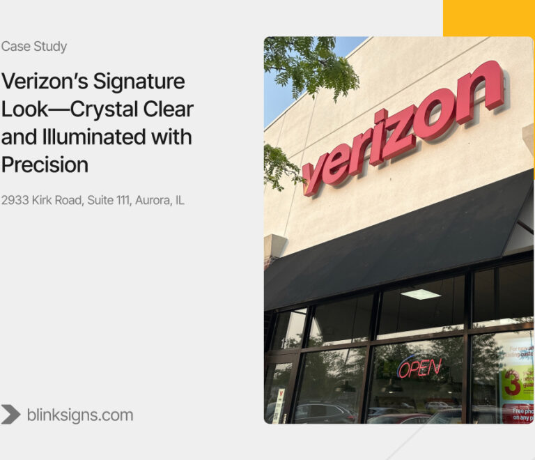 Verizon Aurora, IL Signage Case Study