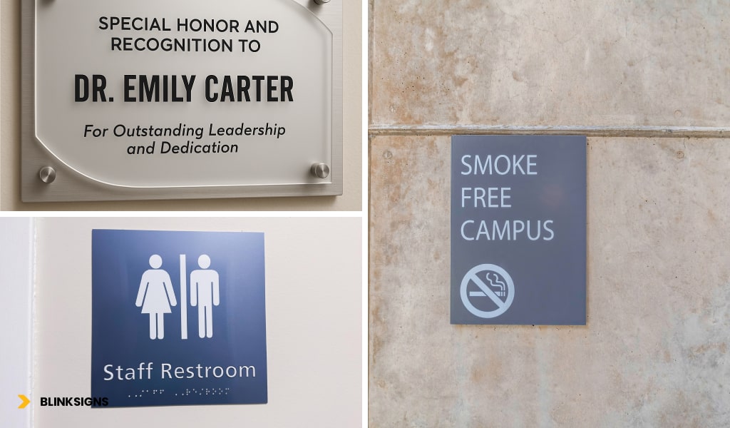 University Campus Signage Guide: Wayfinding, Legacy & Design 3 ADA signs used in campuses and universities