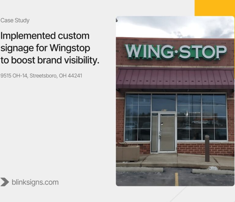 Wingstop Signage Case Study, Streetsboro, OH