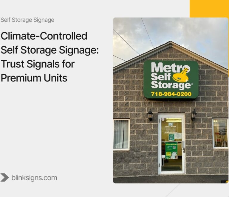 Climate-Controlled Self Storage Signage: Trust Signals for Premium Units