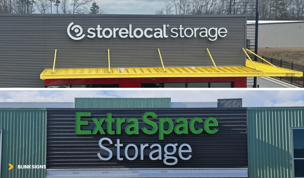 different Climate Control storage signage 