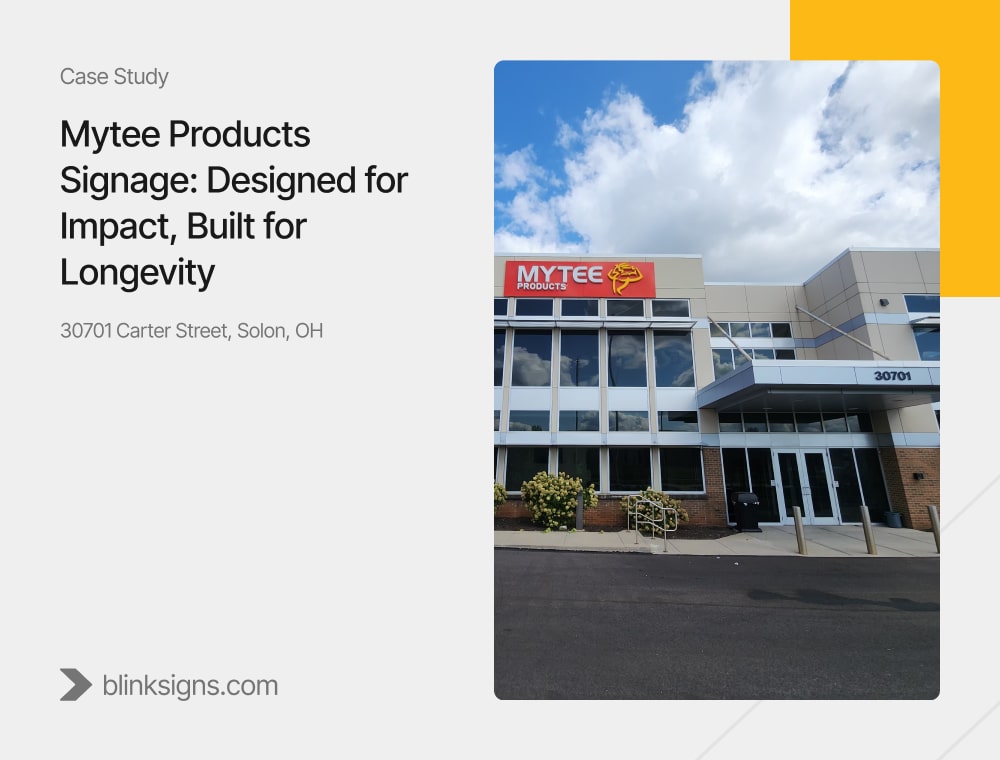 Exterior Signage for Mytee Products Case Study