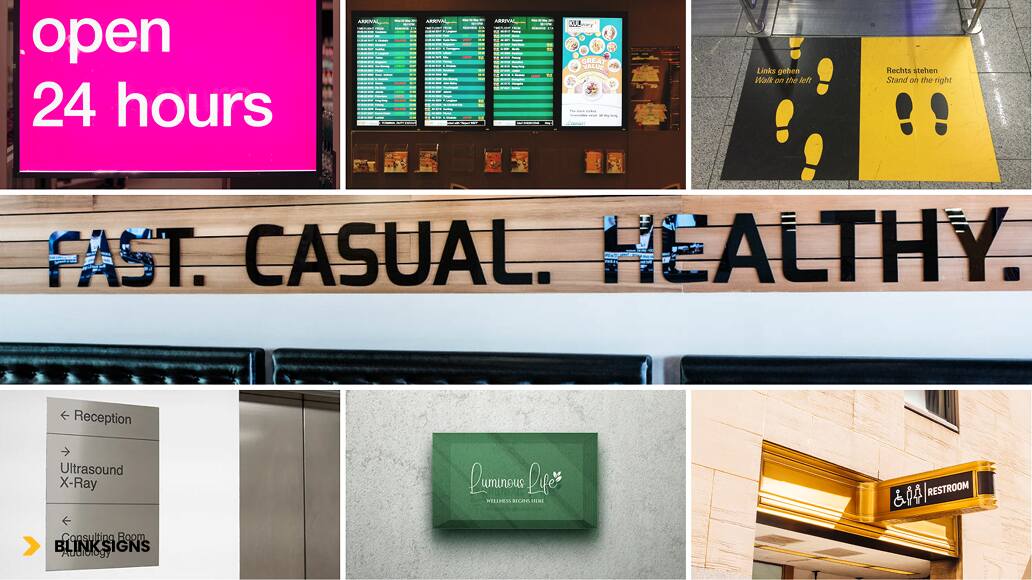 The Complete Guide to Types of Signs for Business: Outdoor, Indoor, Digital & More 3 Different types of indoor signs