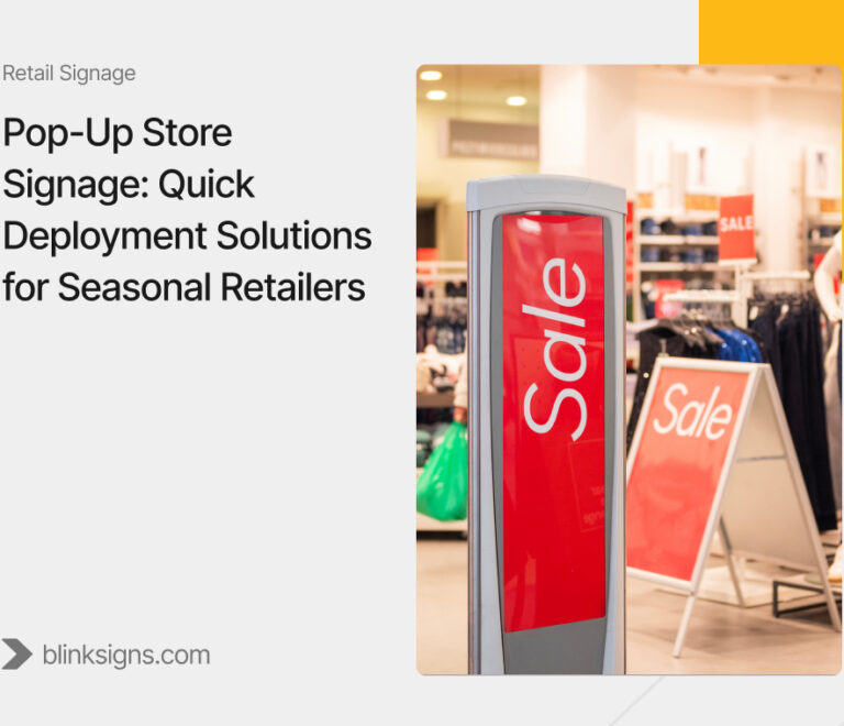 Pop-Up Store Signage: Quick Deployment Solutions for Seasonal Retailers
