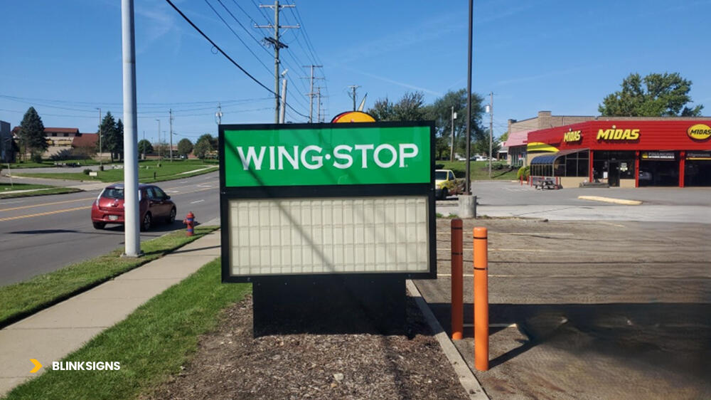 Monument Signs Of Wingstop by BlinkSigns