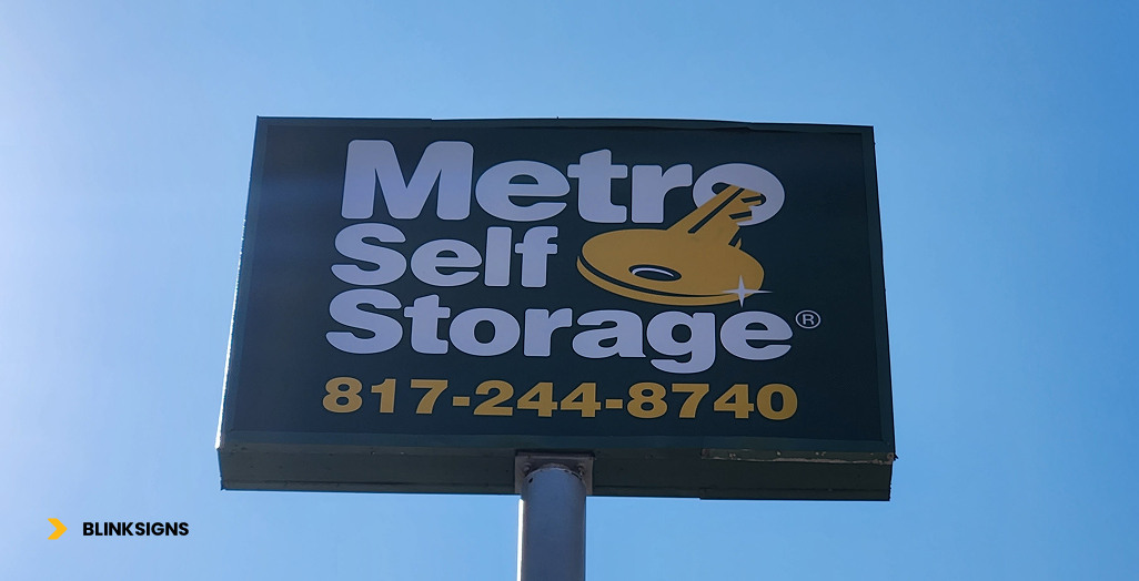Pylon Sign of Metro Self Storage by BlinkSigns