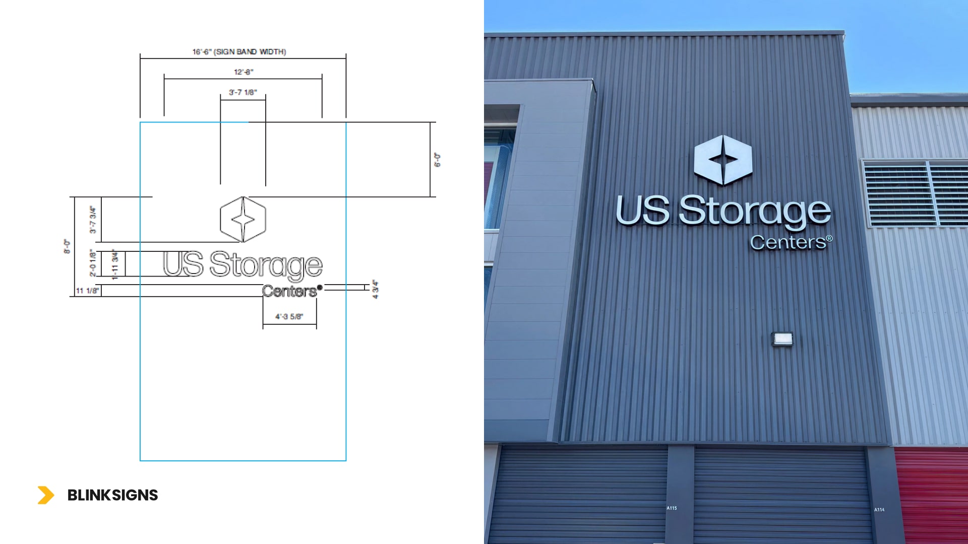 Front-lit Channel Letters for US Storage Center in las vegas, NV