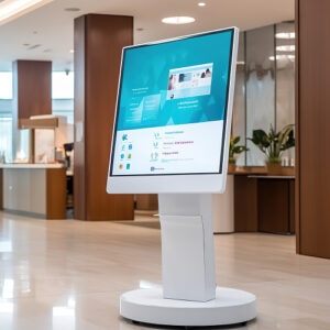 Measuring Signage ROI: Key Metrics That Prove Marketing Investment Value 3 interactive lobby screen that guides visitors