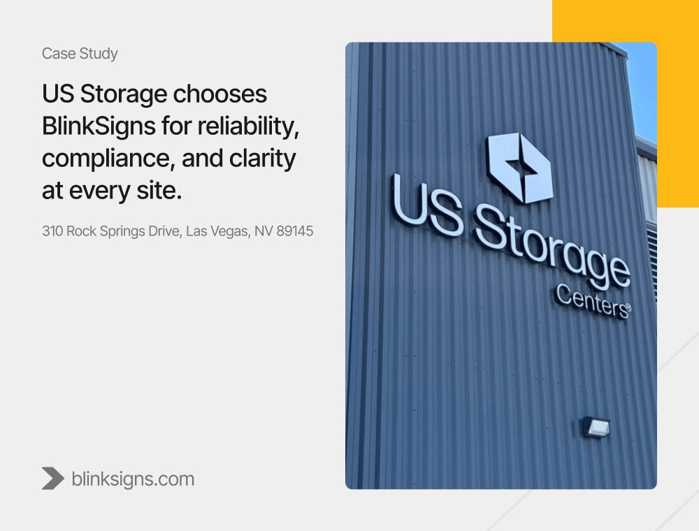 US Storage Center Las Vegas Signage Case Study