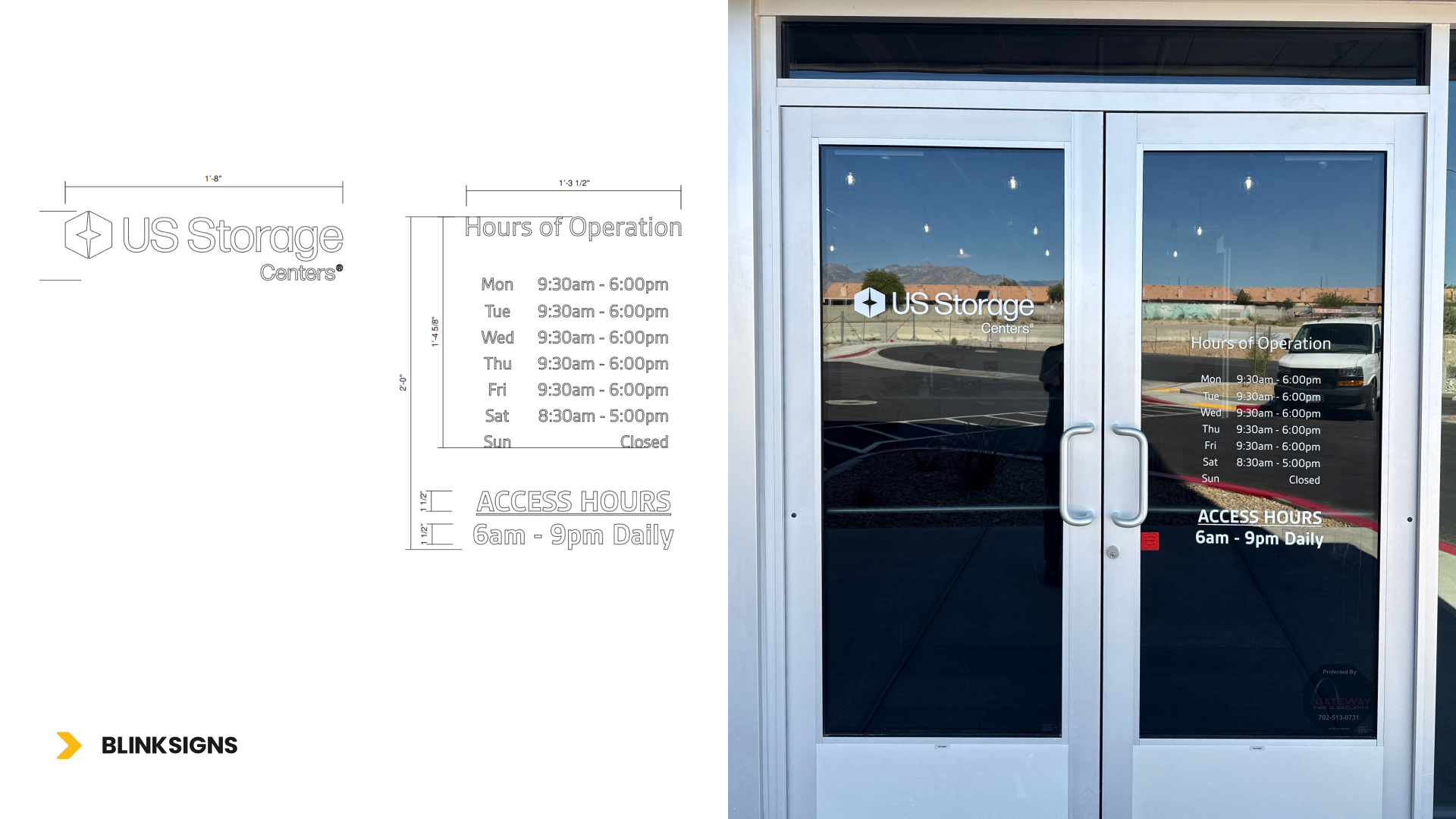 US Storage Center DOOR VINYL