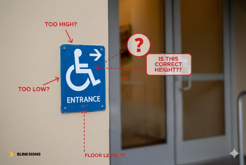 ADA Sign Mounting Height and Placement Rules