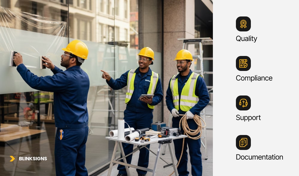 Commercial Window Security Films: Compliance, ROI & Industry Applications Explained 5 BlinkSigns Expertise in Security Film Solutions