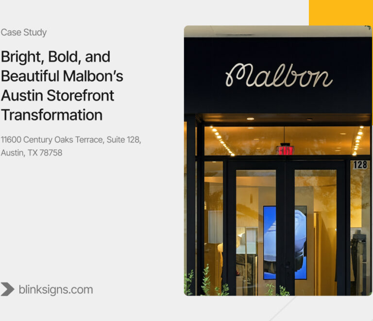 Malbon Retail Signage: Premium Exterior Branding in Austin, TX