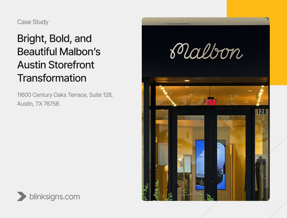 Malbon Retail Signage: Premium Exterior Branding in Austin, TX