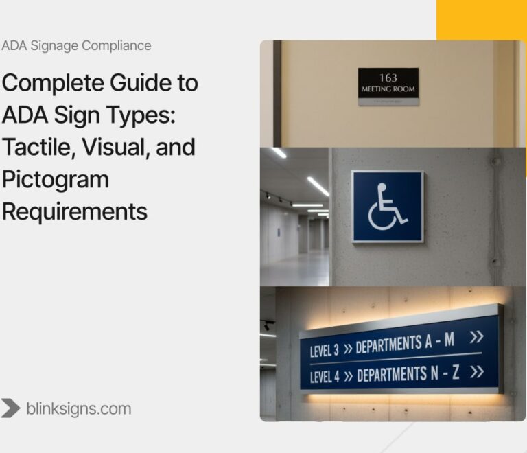 Complete Guide to ADA Sign Types: Tactile, Visual, and Pictogram Requirements