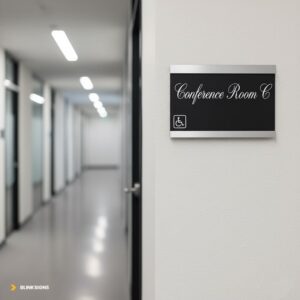 ADA Signage Compliance Mistakes: Common Errors and Legal Issues 7 Decorative or Non-Compliant Fonts