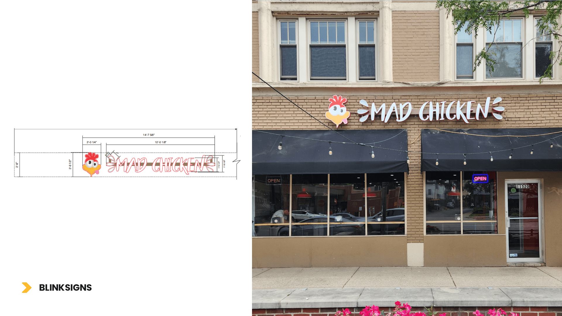 Signage for Mad Chicken Cleveland, OH by BlinkSigns